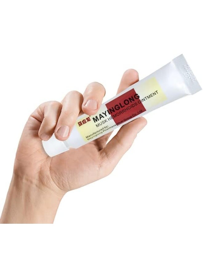 Ma Ying Long Mayinglong Musk Hemorrhoids Ointment - (US English Label) Helps Relieve Itching, Burning, Pain or Discomfort Fast (3 PACK) - Image 2